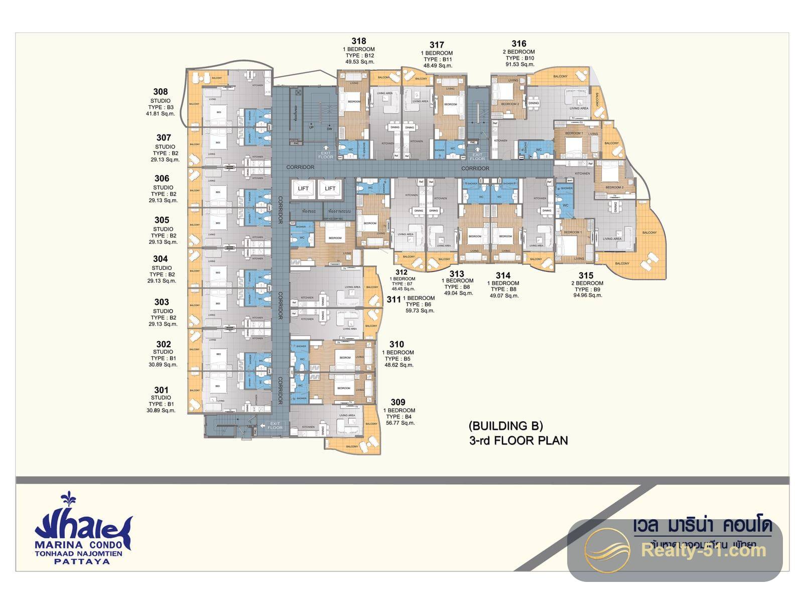 Whale Marina Condominium — Grundriss 1