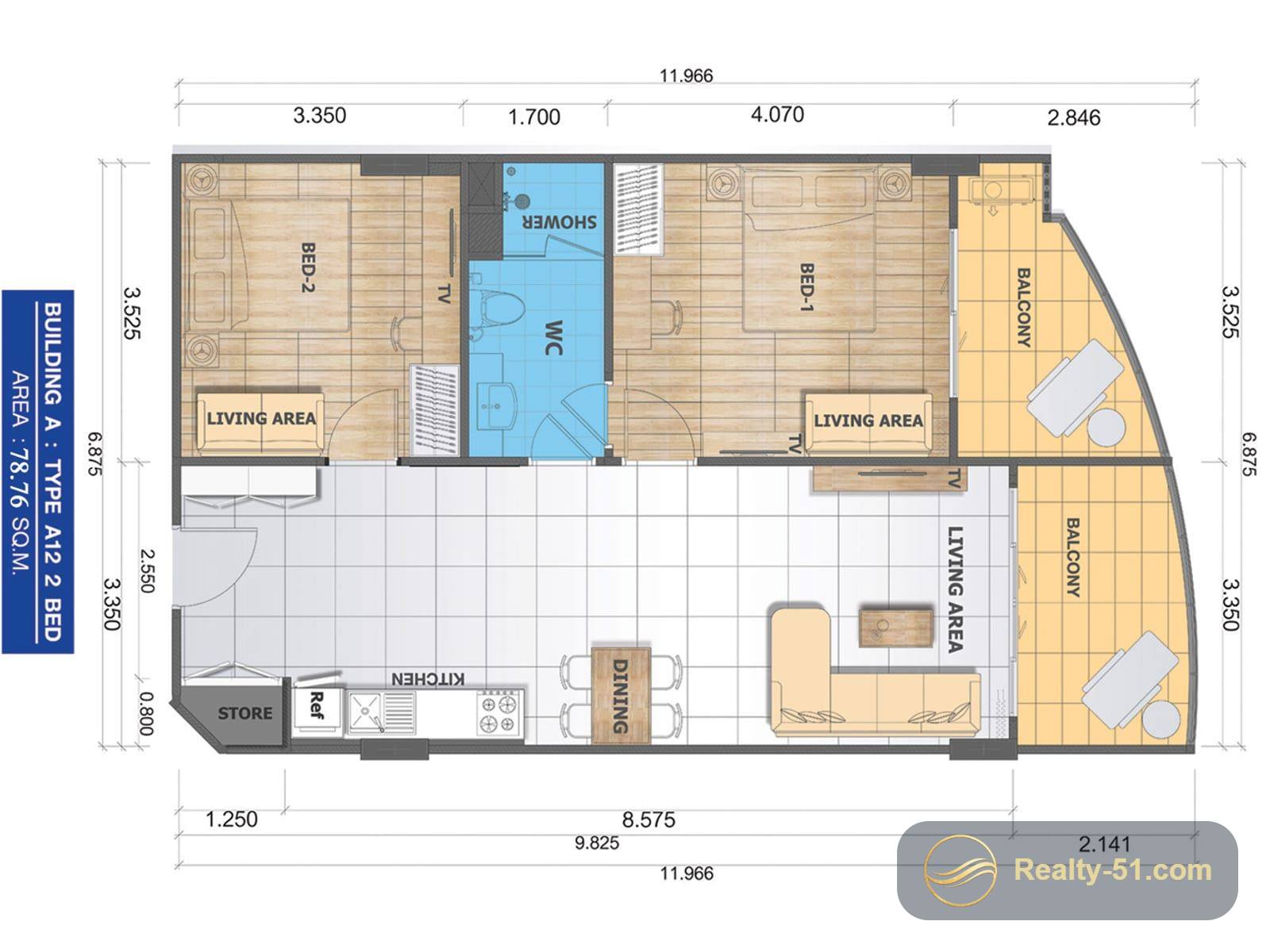 Whale Marina Condominium — Grundriss 21