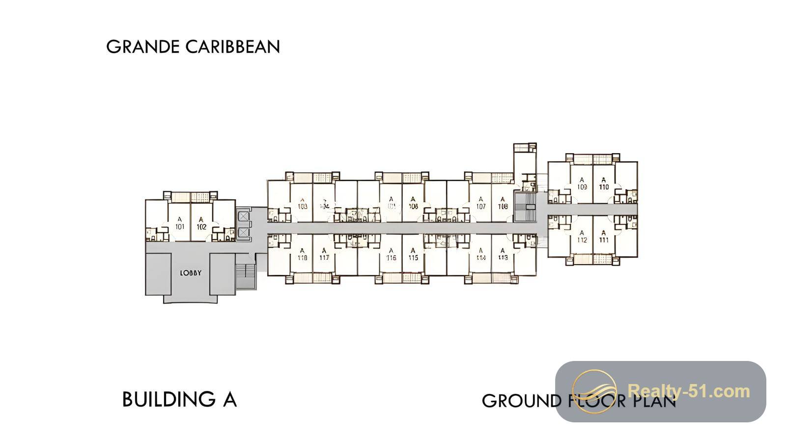 Grande Caribbean Condo Resort Pattaya — แปลนห้อง 4