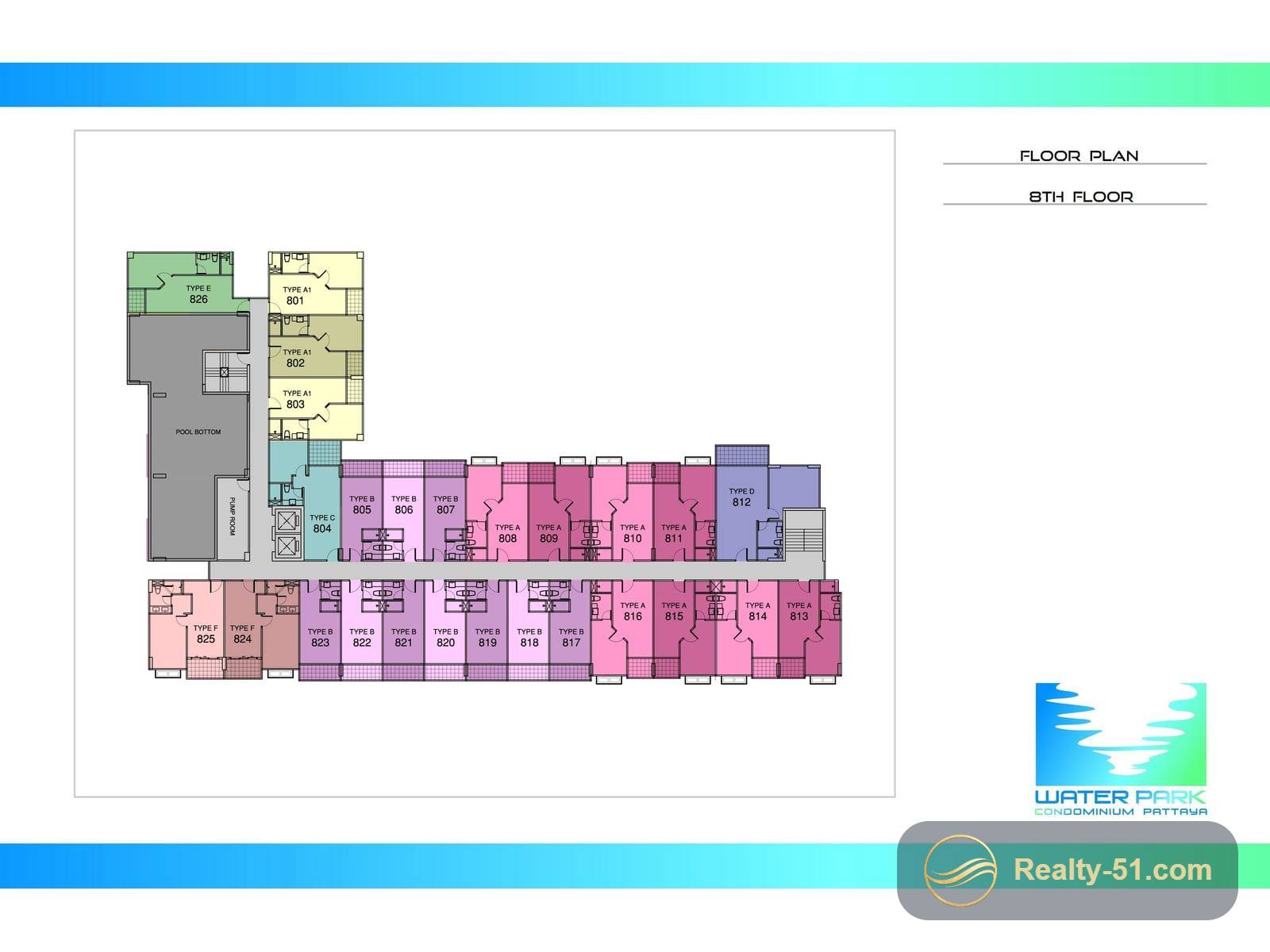 Water Park Condominium Pattaya — Grundriss 8