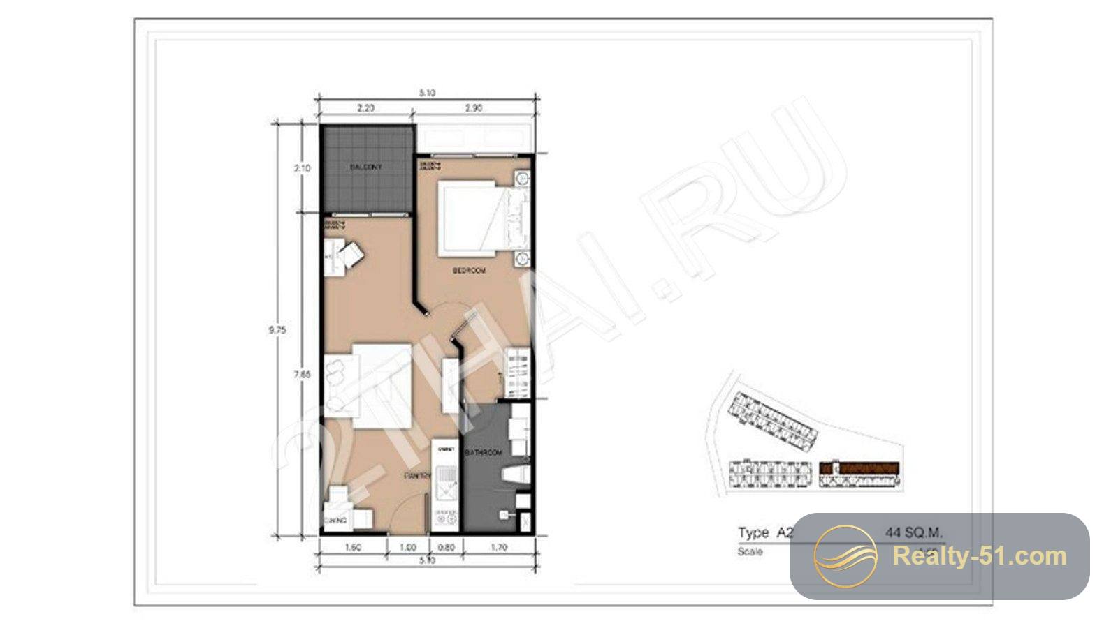 Laguna Beach Resort 1 — แปลนห้อง 13