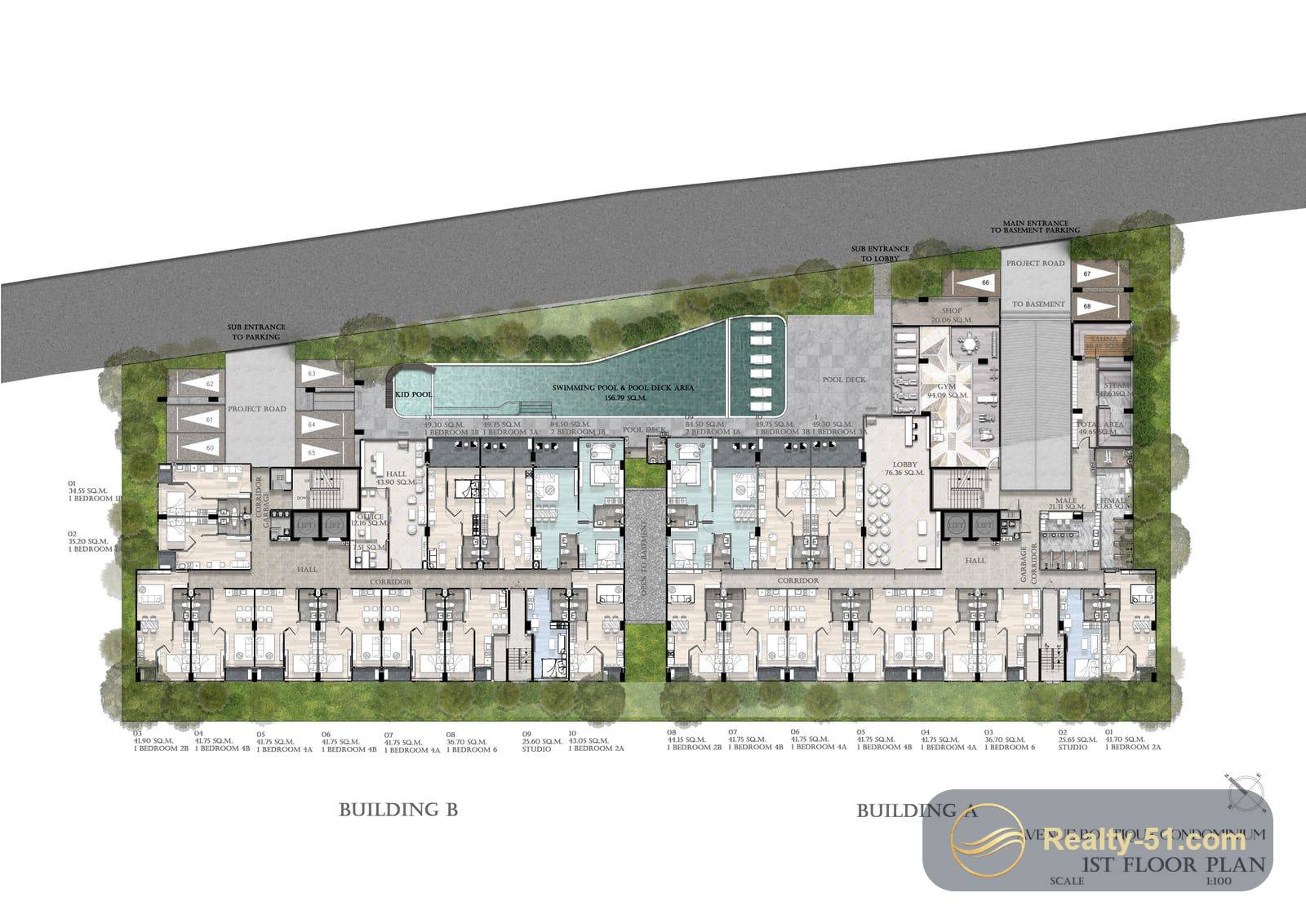 Avenue Boutique Condominium — แปลนห้อง 1