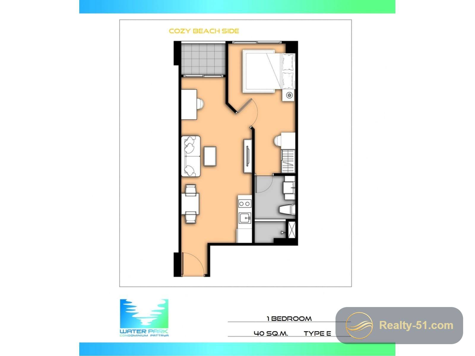 Water Park Condominium Pattaya — Grundriss 15