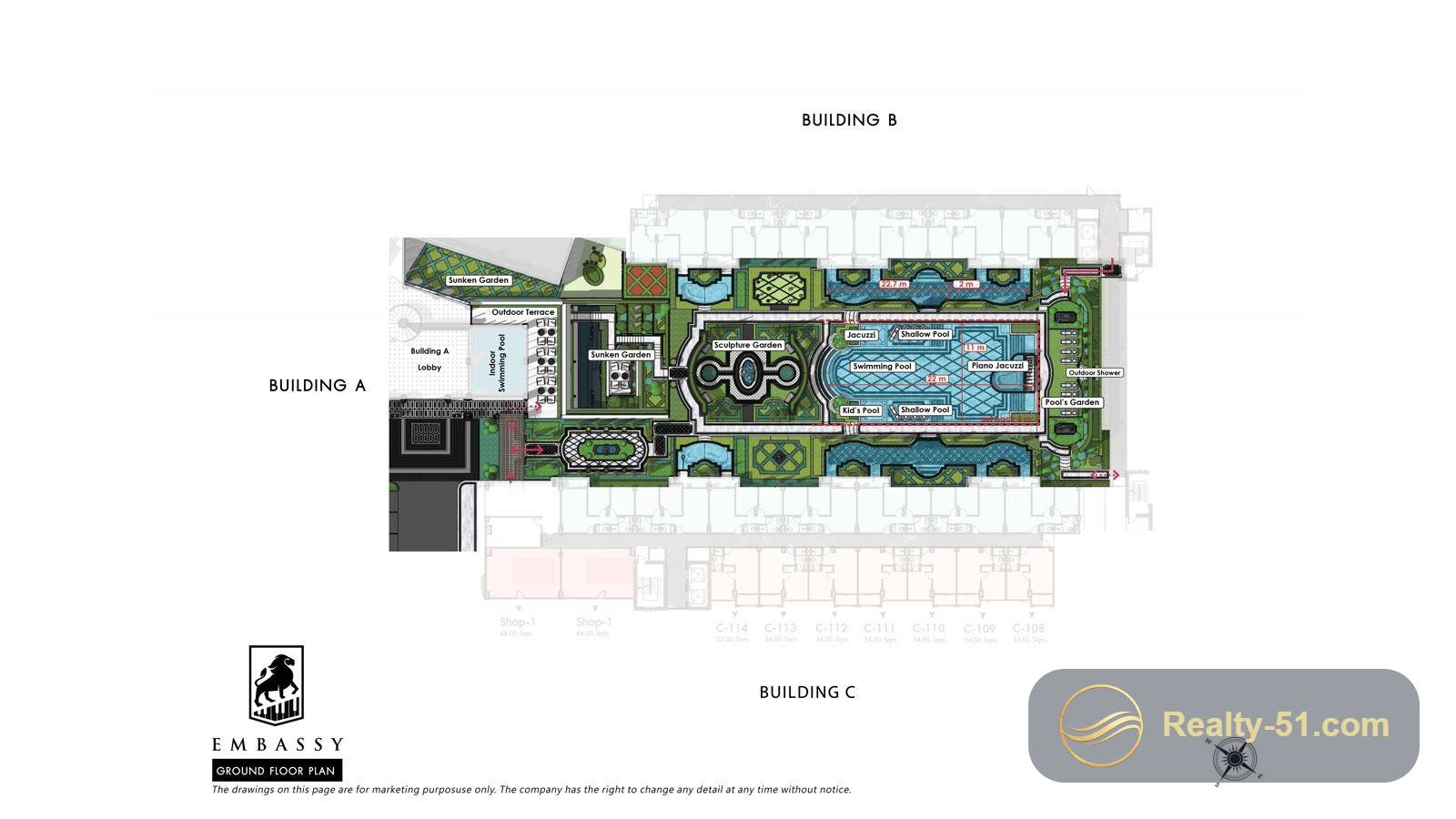 Embassy Condominium Pattaya — floor plan 21