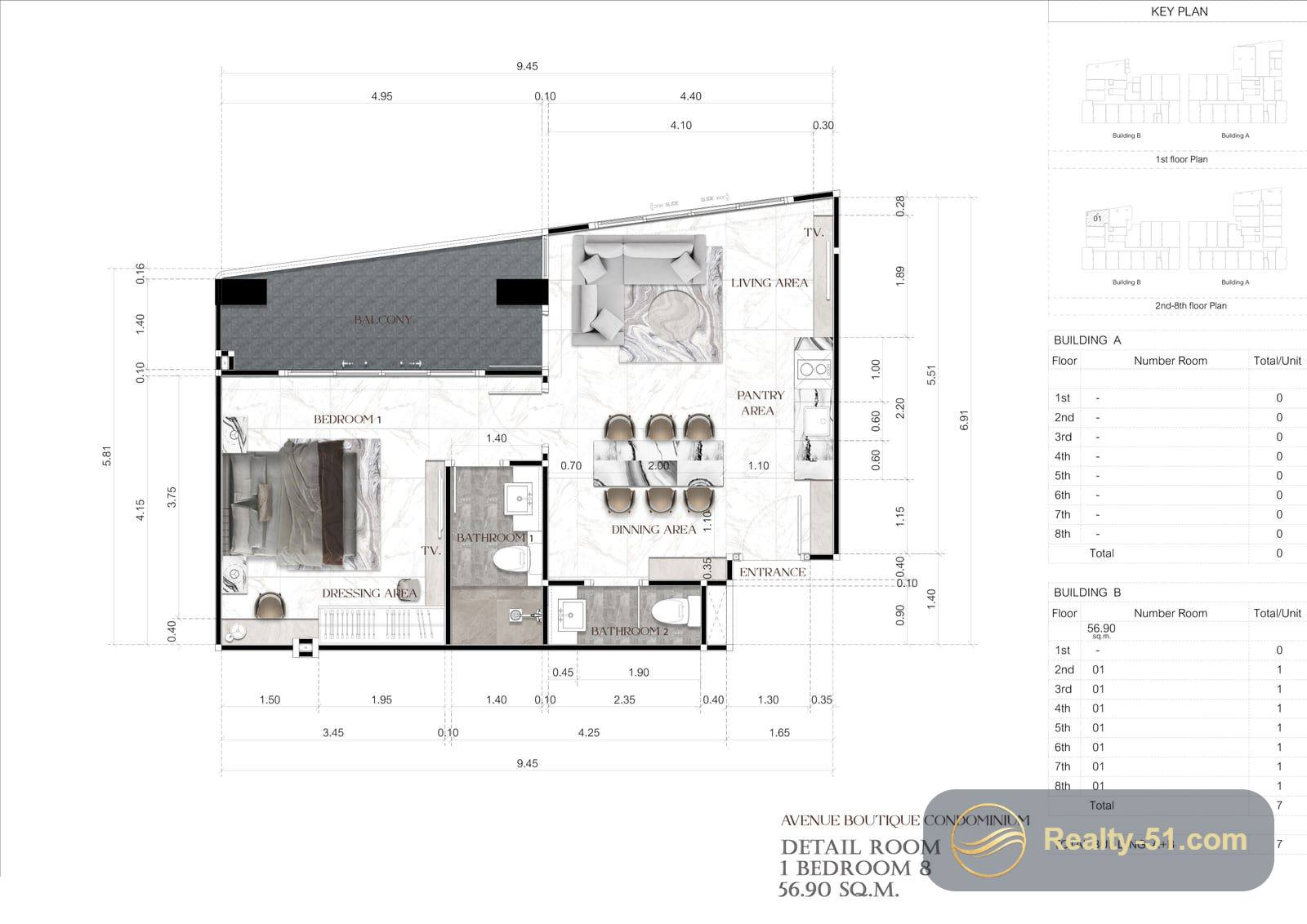 Avenue Boutique Condominium — แปลนห้อง 19