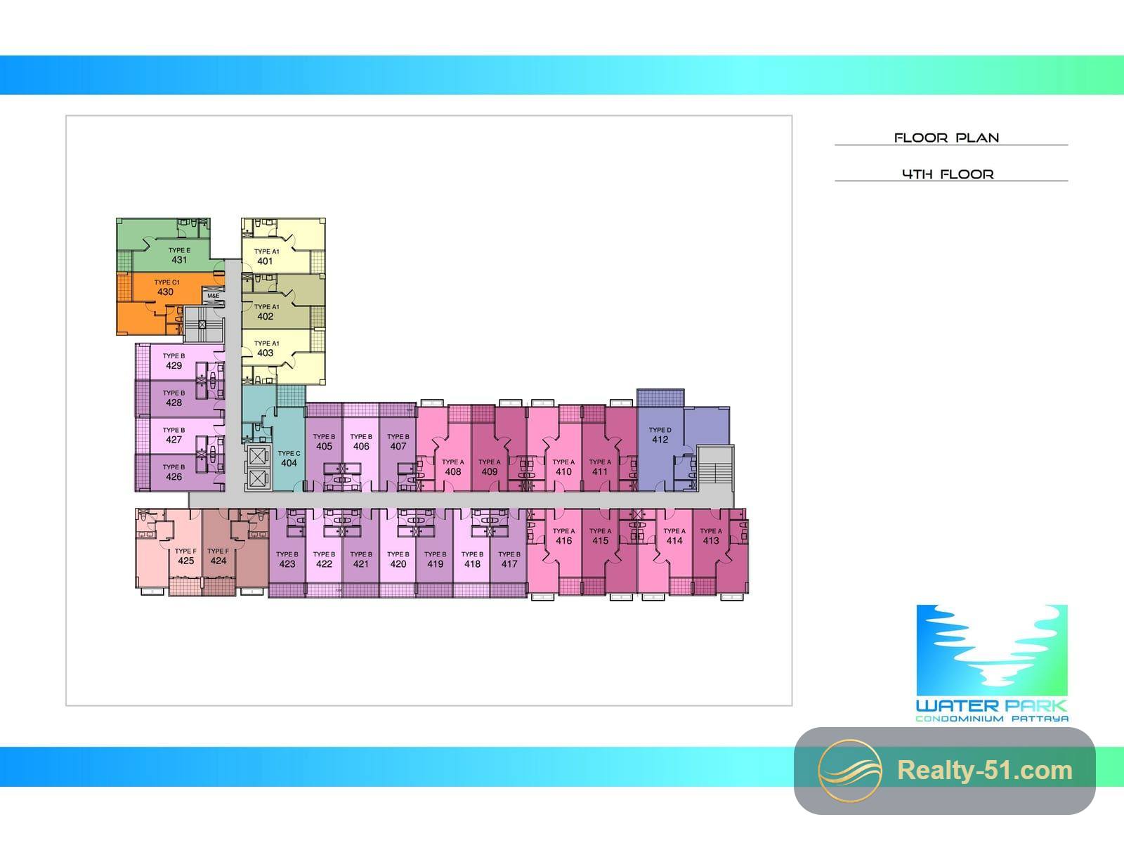 Water Park Condominium Pattaya — Grundriss 4