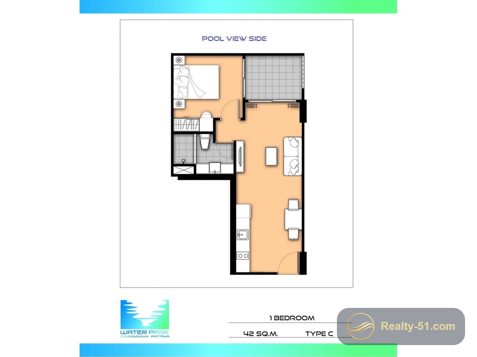 Water Park Condominium Pattaya — Grundriss 12