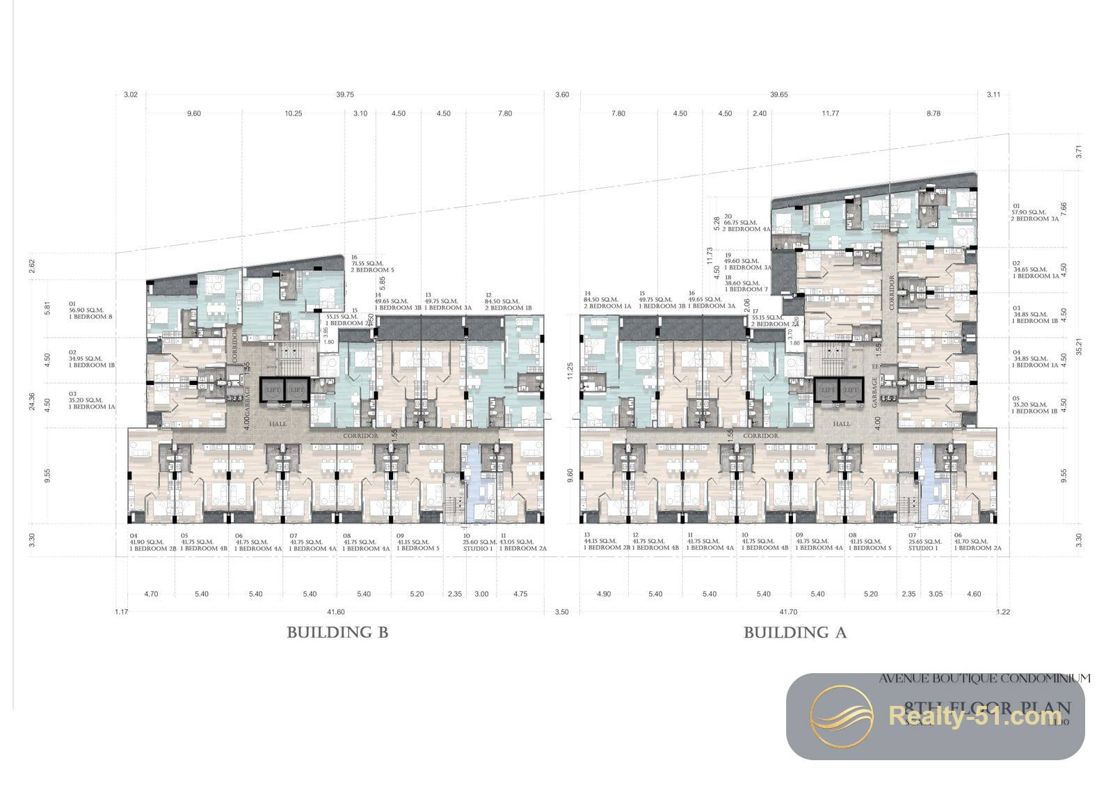 Avenue Boutique Condominium — แปลนห้อง 3