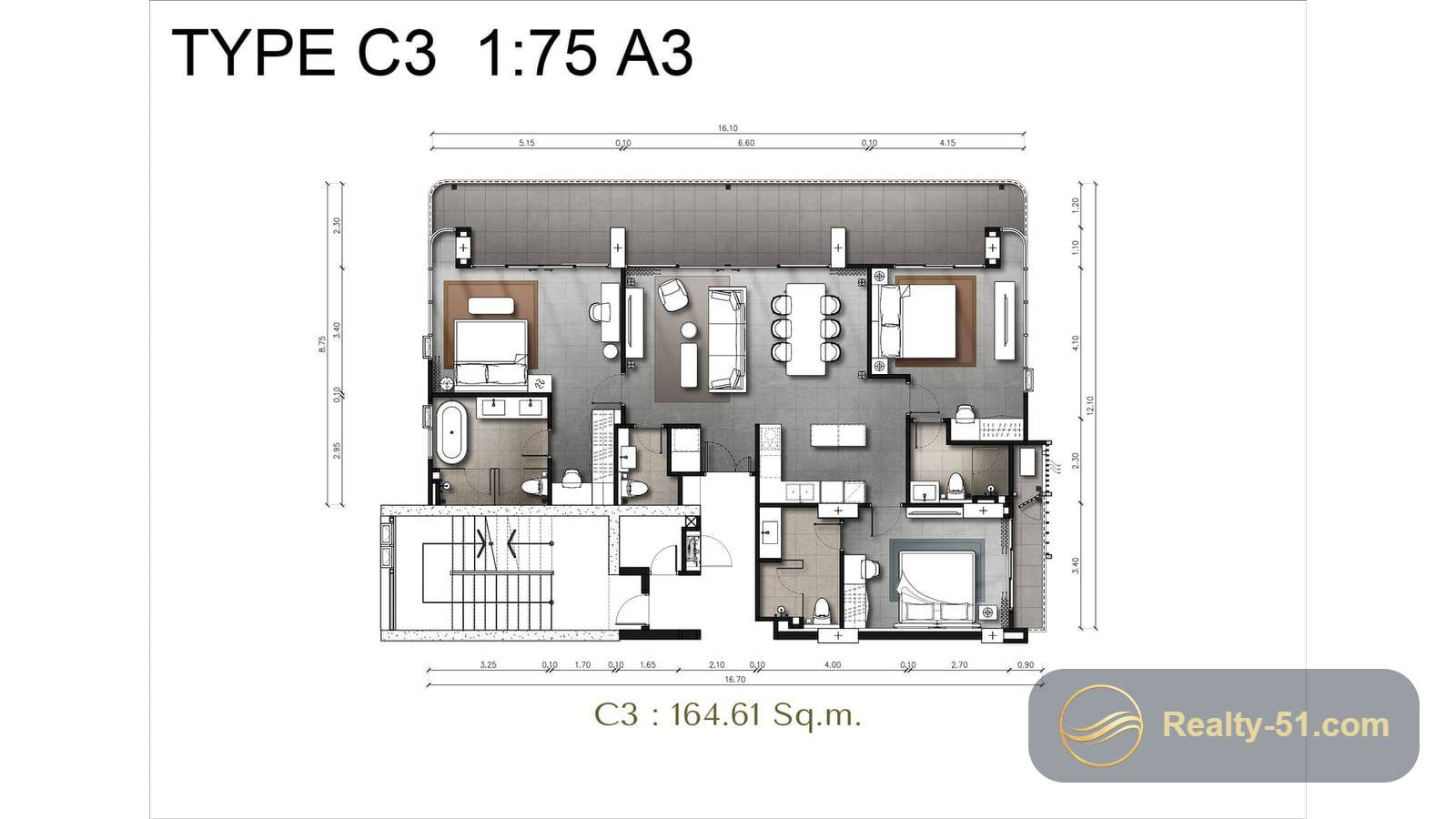 The Panora Estuaria Pattaya — 户型图 16