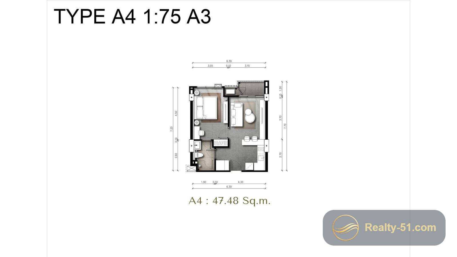 The Panora Estuaria Pattaya — 户型图 4
