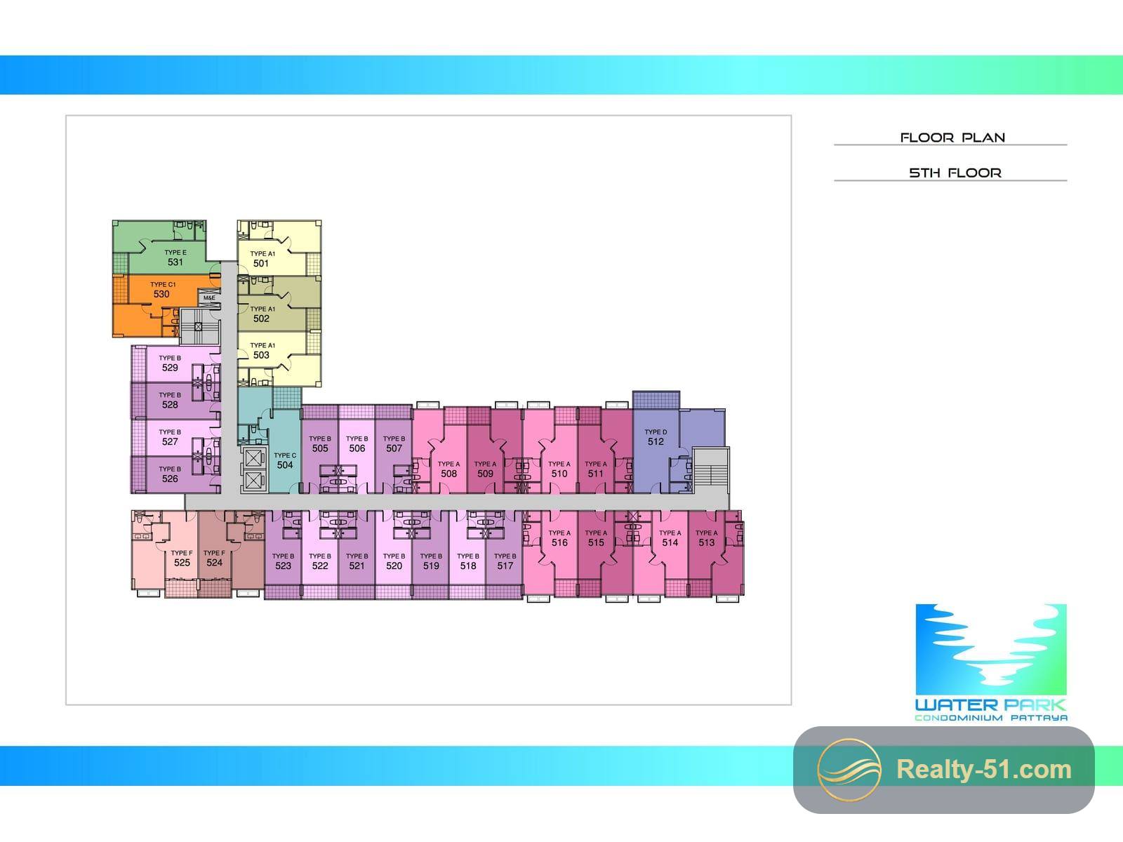 Water Park Condominium Pattaya — Grundriss 5