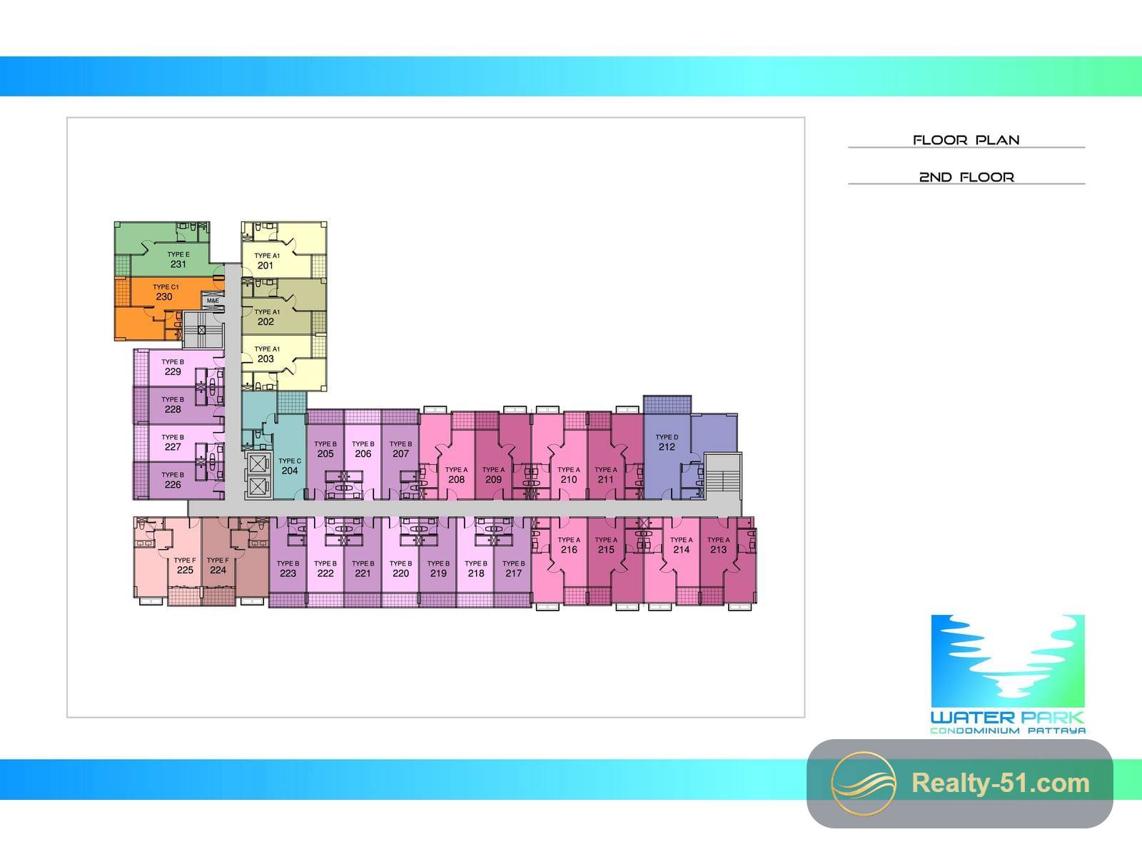 Water Park Condominium Pattaya — Grundriss 2