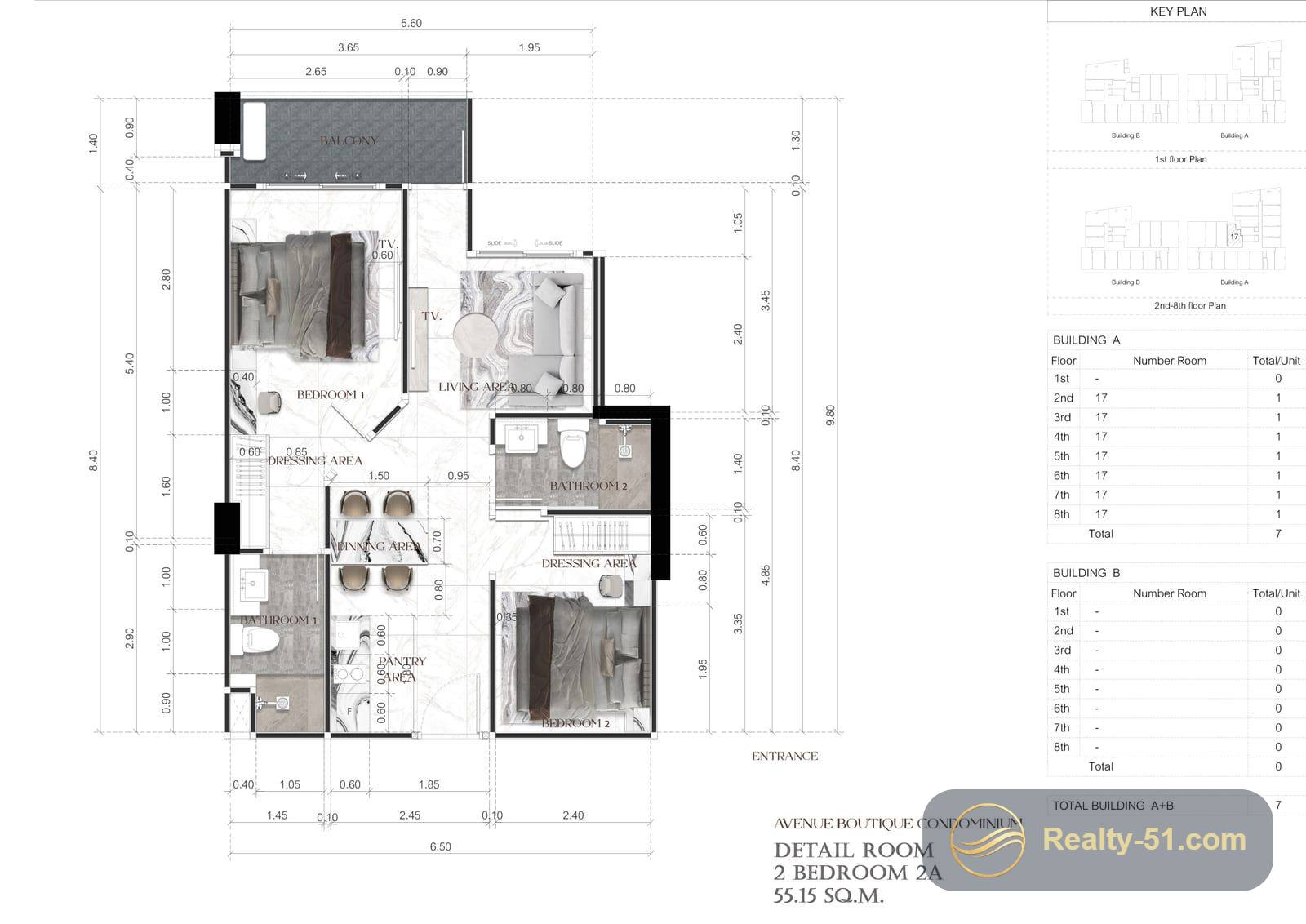 Avenue Boutique Condominium — แปลนห้อง 24