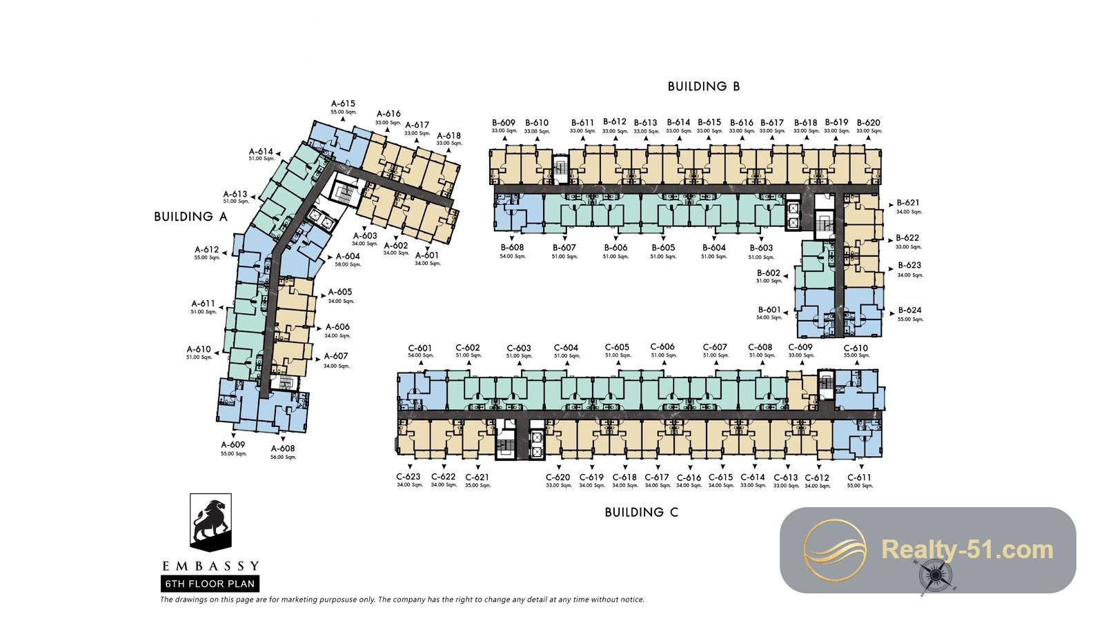 Embassy Condominium Pattaya — floor plan 18