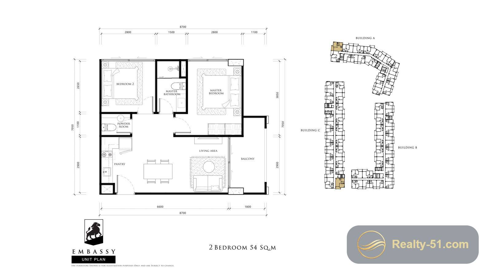 Embassy Condominium Pattaya — floor plan 3