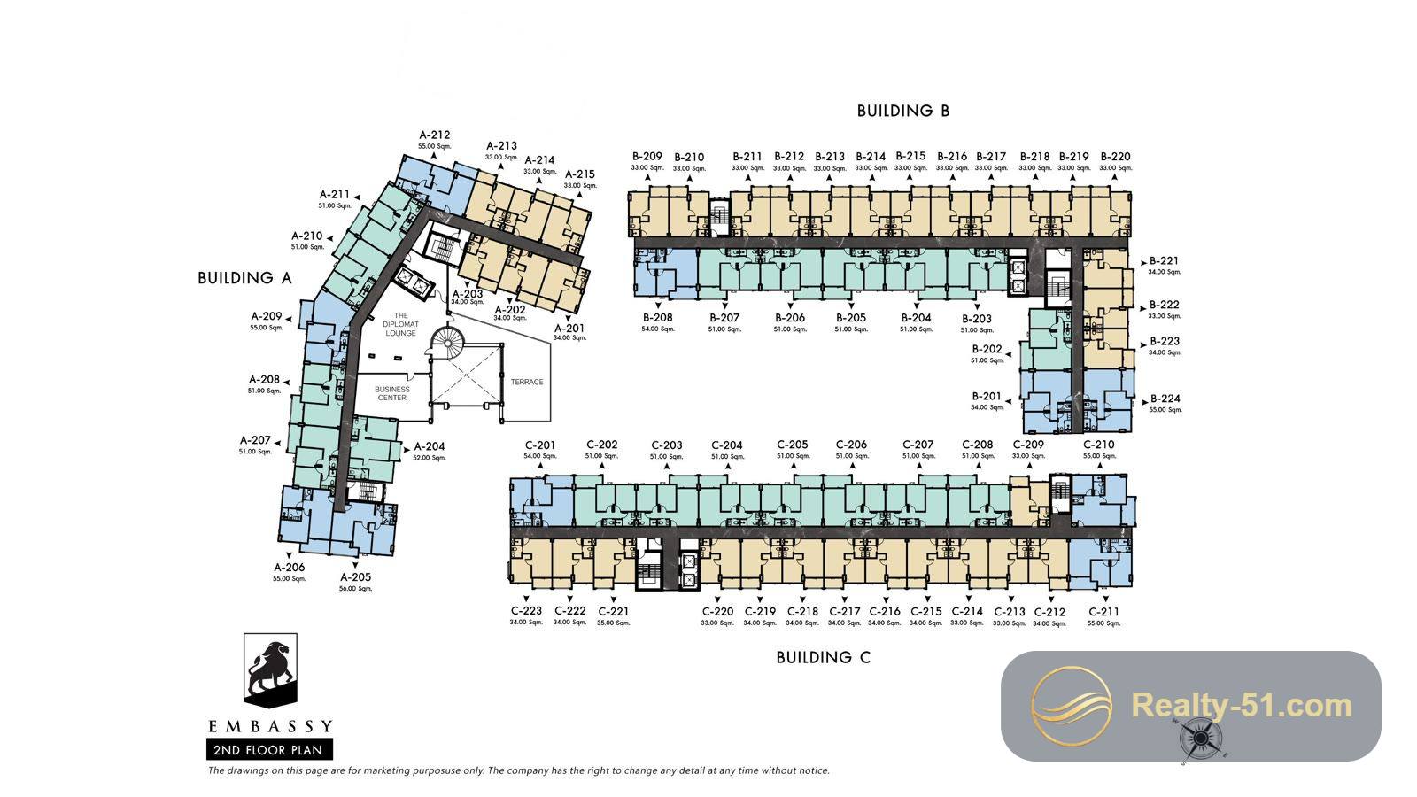Embassy Condominium Pattaya — floor plan 14