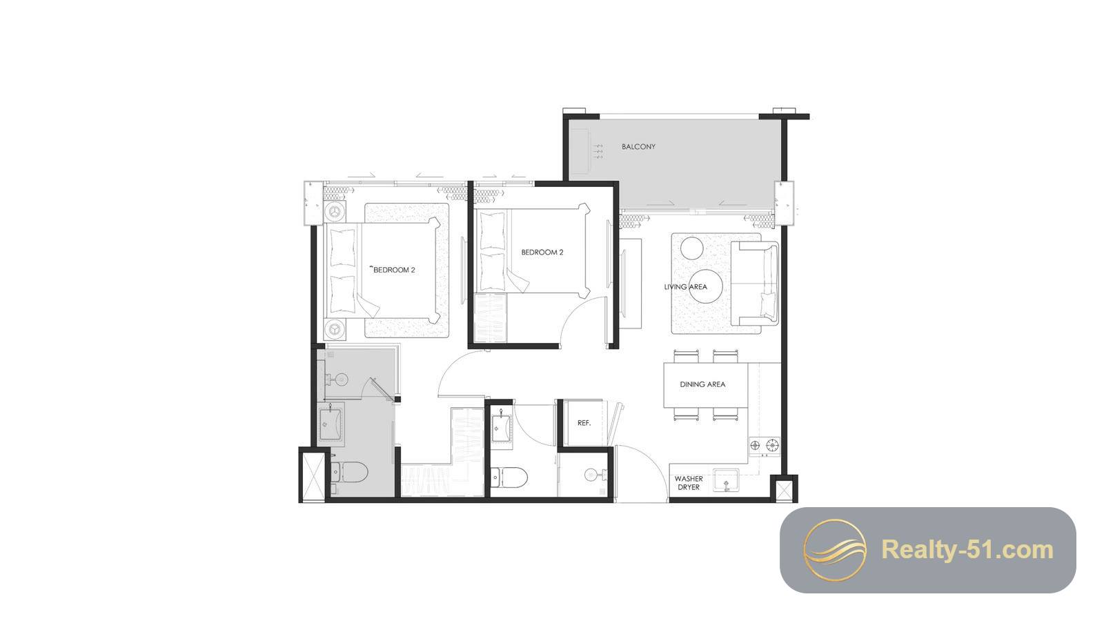 Embassy Condominium Pattaya — floor plan 1