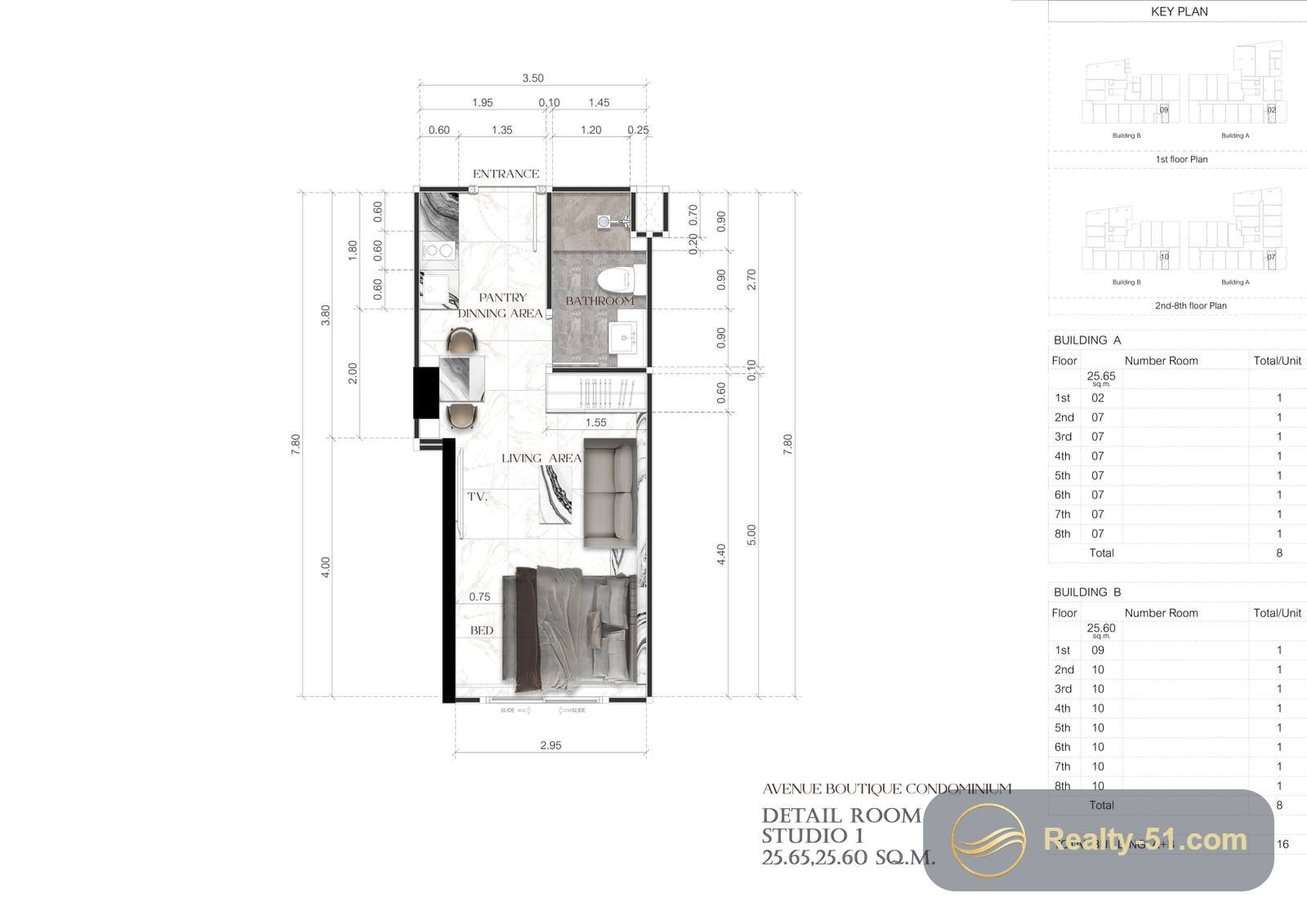 Avenue Boutique Condominium — แปลนห้อง 6