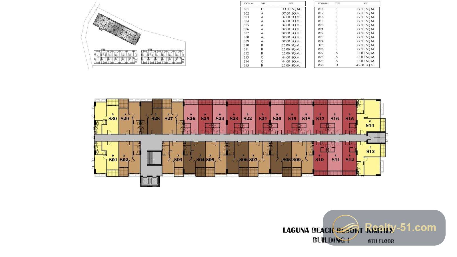 Laguna Beach Resort 1 — แปลนห้อง 9