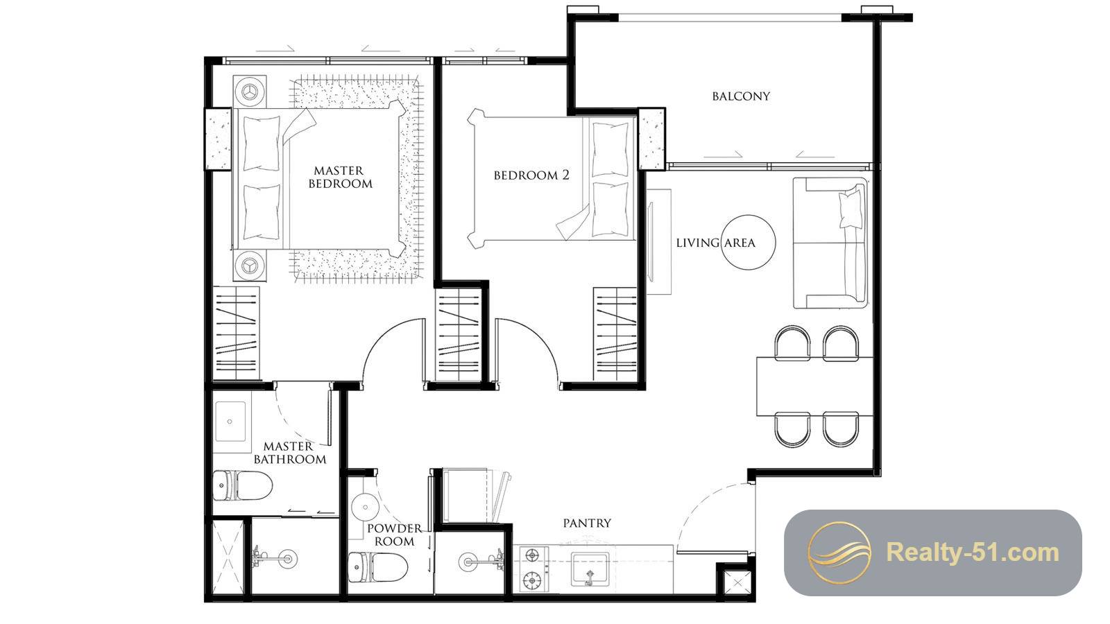 Embassy Condominium Pattaya — floor plan 5