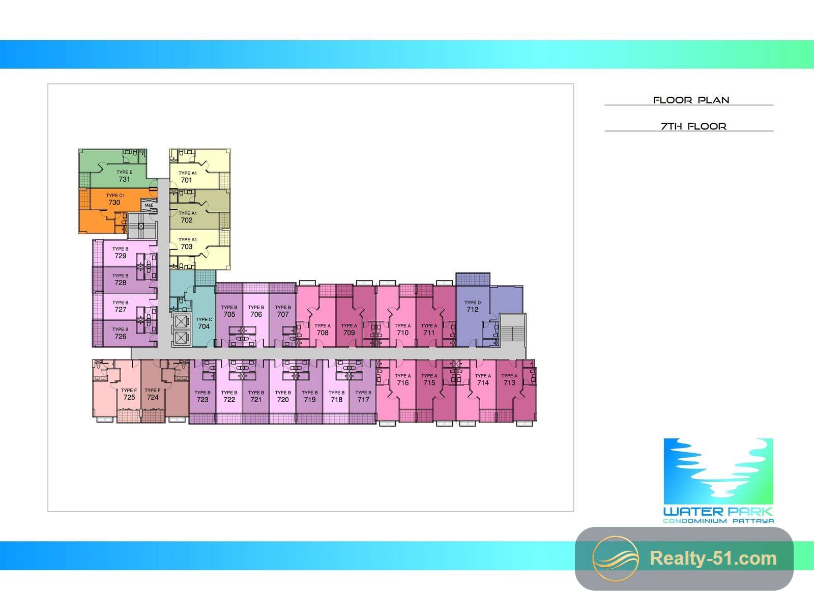Water Park Condominium Pattaya — Grundriss 7