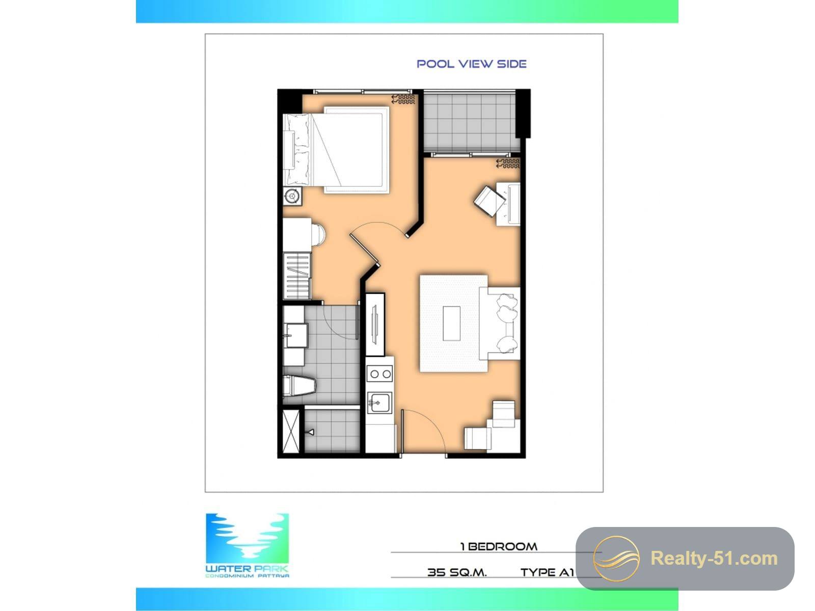 Water Park Condominium Pattaya — Grundriss 10