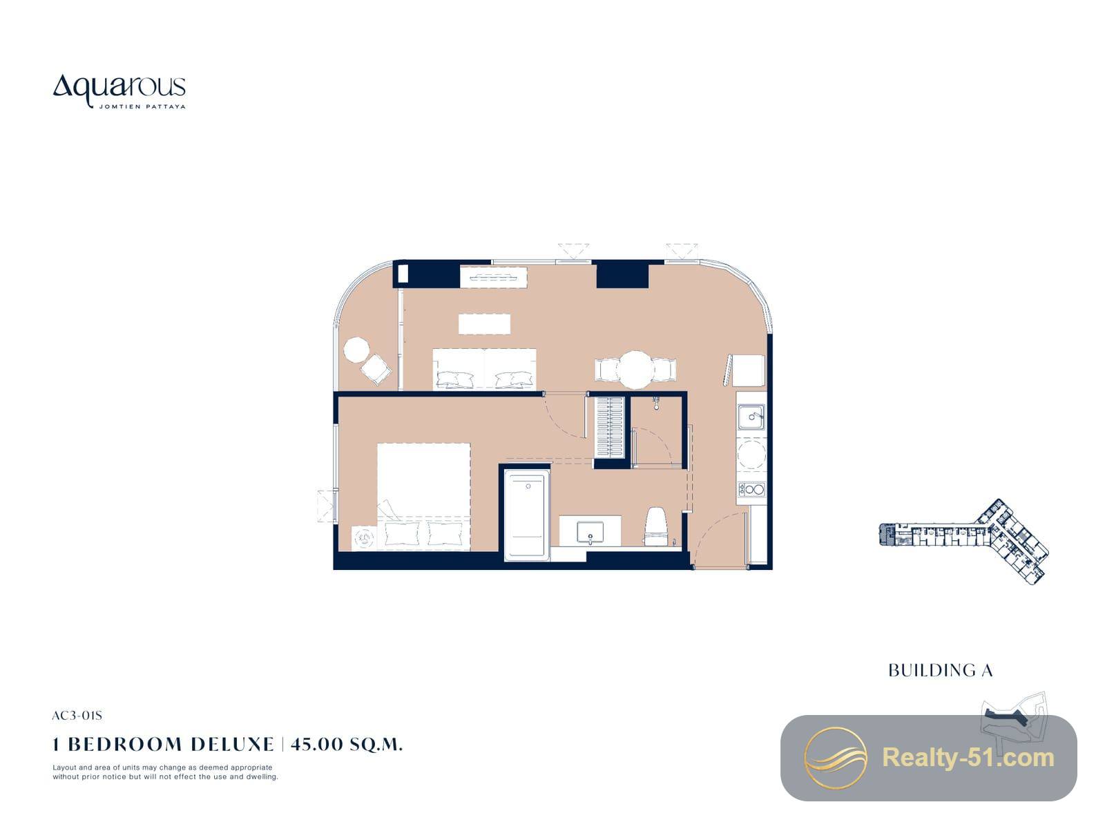 Aquarous Jomtien — floor plan 13