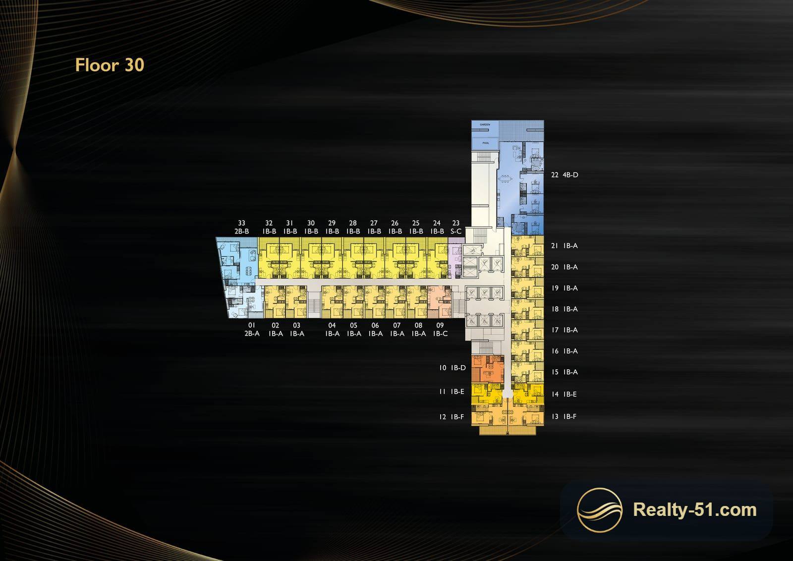 Grand Solaire Noble Pattaya — Grundriss 15