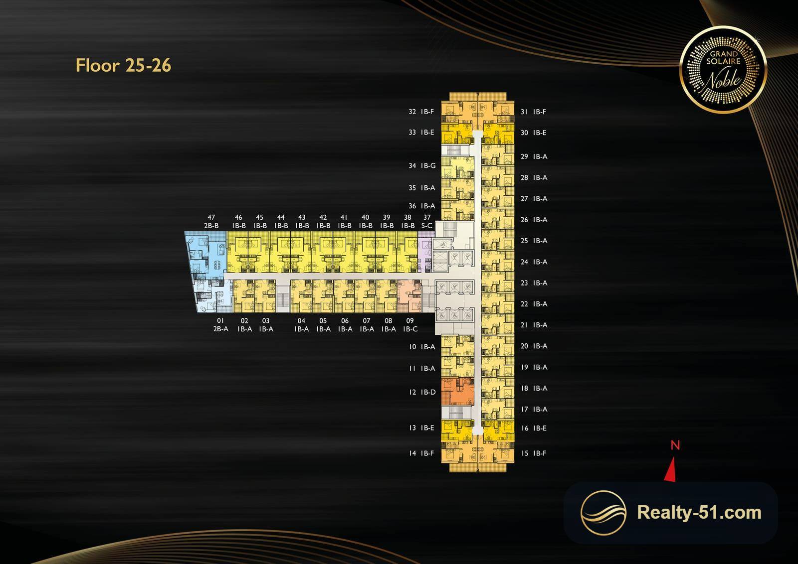 Grand Solaire Noble Pattaya — Grundriss 12