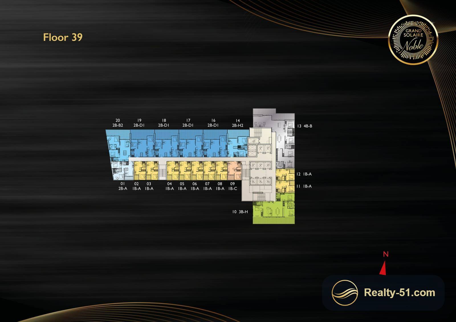 Grand Solaire Noble Pattaya — Grundriss 22