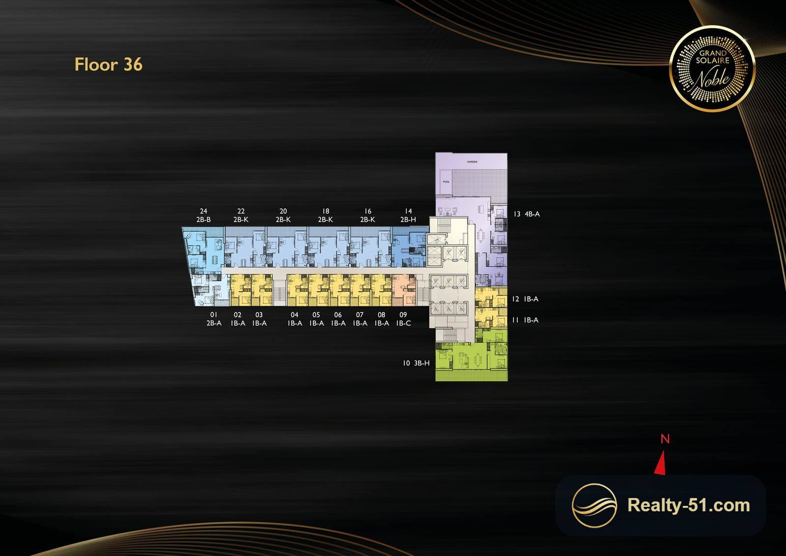 Grand Solaire Noble Pattaya — Grundriss 20