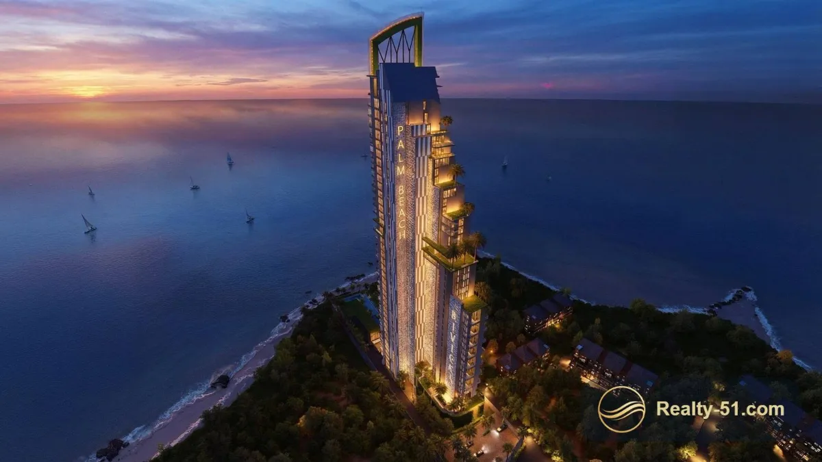 2 ห้องนอน 61 ตร.ม. ฝั่งติดหาด — The Riviera Palm Beach