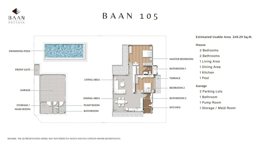 Пул-вилла 249 м² — Baan Pattaya Haven — Планировка 1