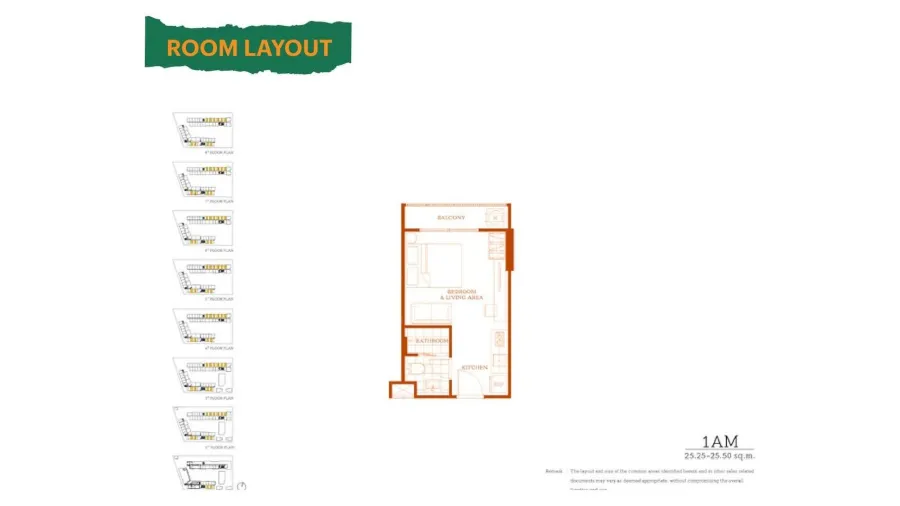 Studio 26 m² near the Beach in Cabanas Hua Hin — Floor plan 1