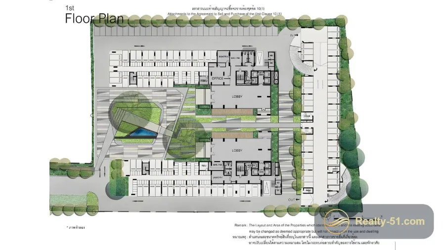 The Base Central Pattaya — แปลนห้อง 15