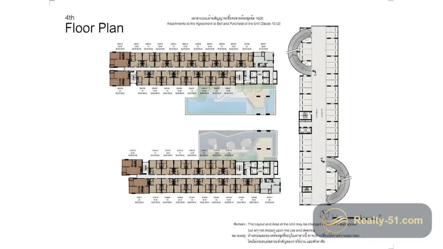 The Base Central Pattaya — แปลนห้อง 18