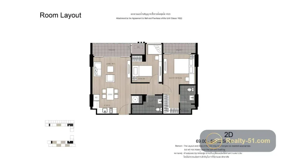 The Base Central Pattaya — แปลนห้อง 13
