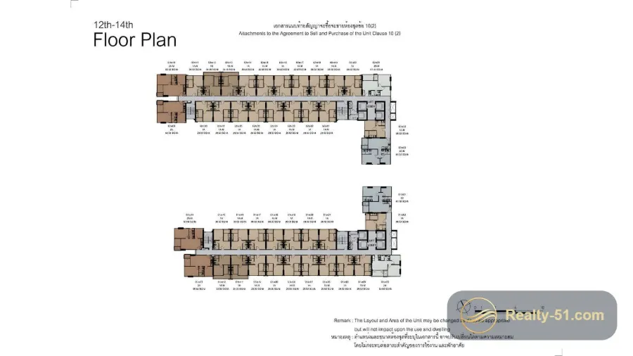 The Base Central Pattaya — แปลนห้อง 21