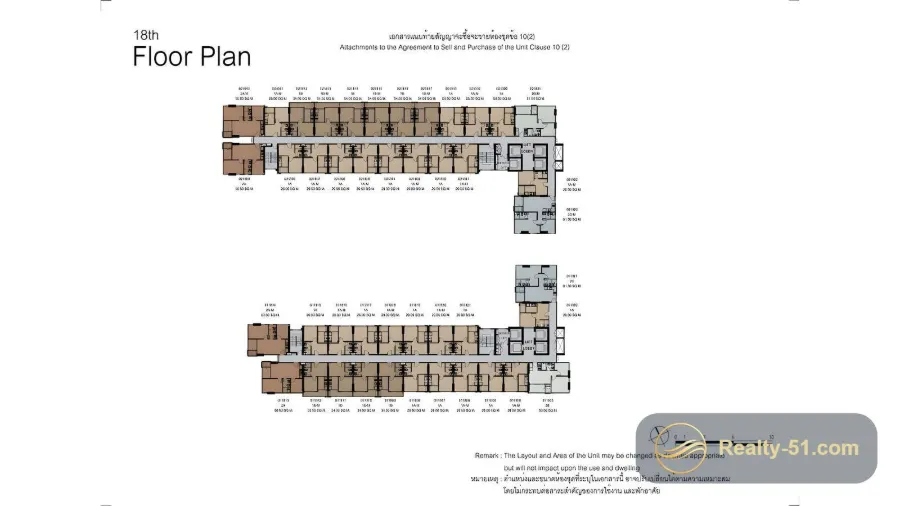 The Base Central Pattaya — แปลนห้อง 23