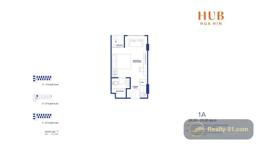 Hub Hua Hin — แปลนห้อง 6