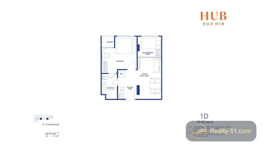 Hub Hua Hin — แปลนห้อง 12