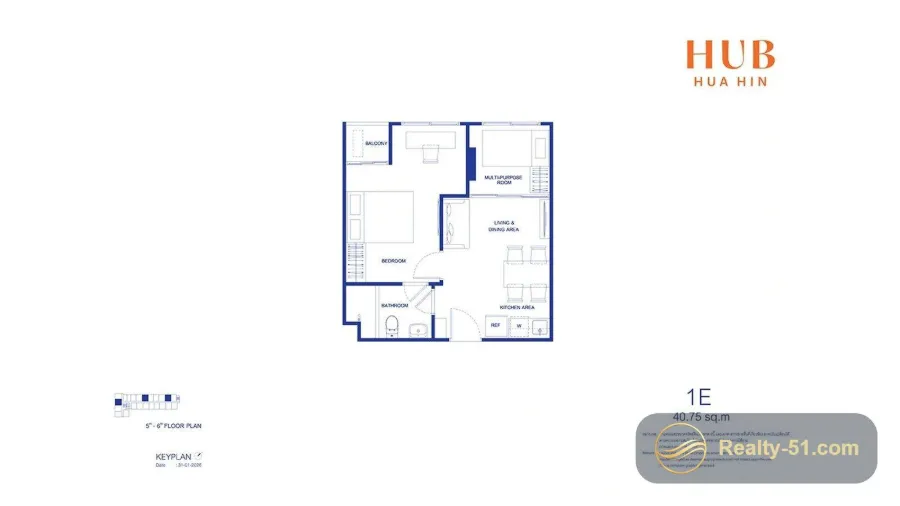 Hub Hua Hin — แปลนห้อง 14
