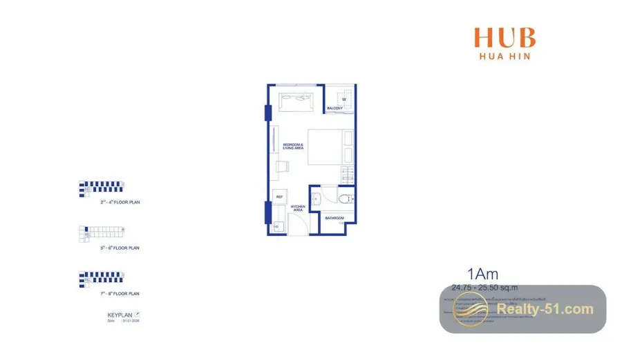 Hub Hua Hin — แปลนห้อง 7