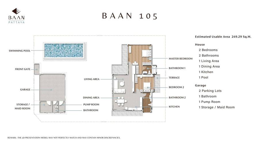 Пул-вилла 249 м² — Baan Pattaya Haven — Планировка 1