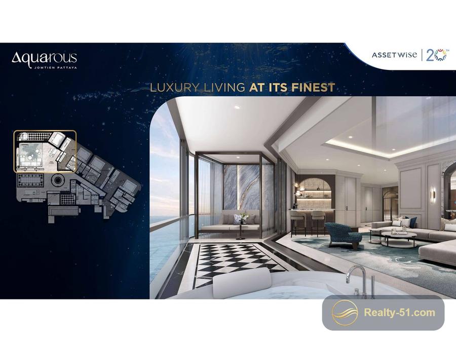 Aquarous Jomtien — 三居室 Premier Suite 173.8平方米 — 3