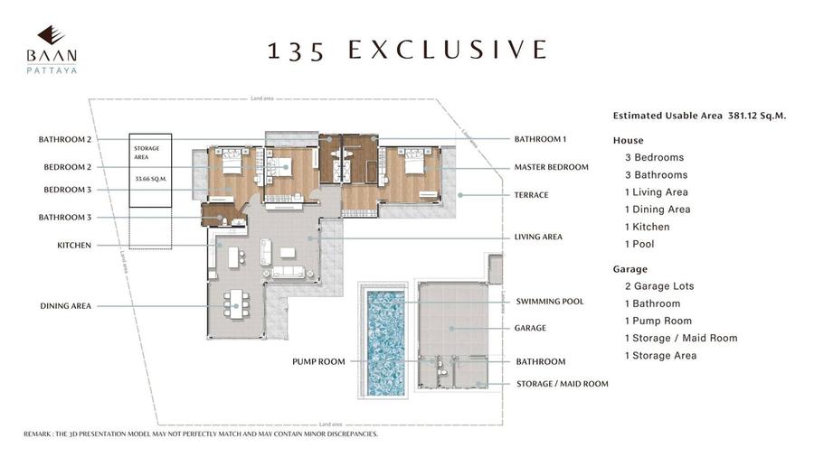 347 m² Exclusive pool villa — Baan Pattaya Haven — Floor plan 1