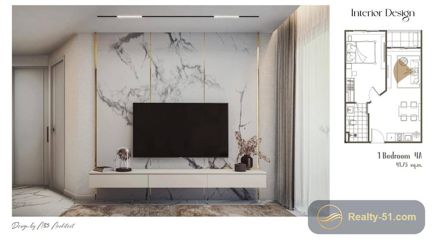 1 спальня 35 м² — Avenue Boutique, центр — 8