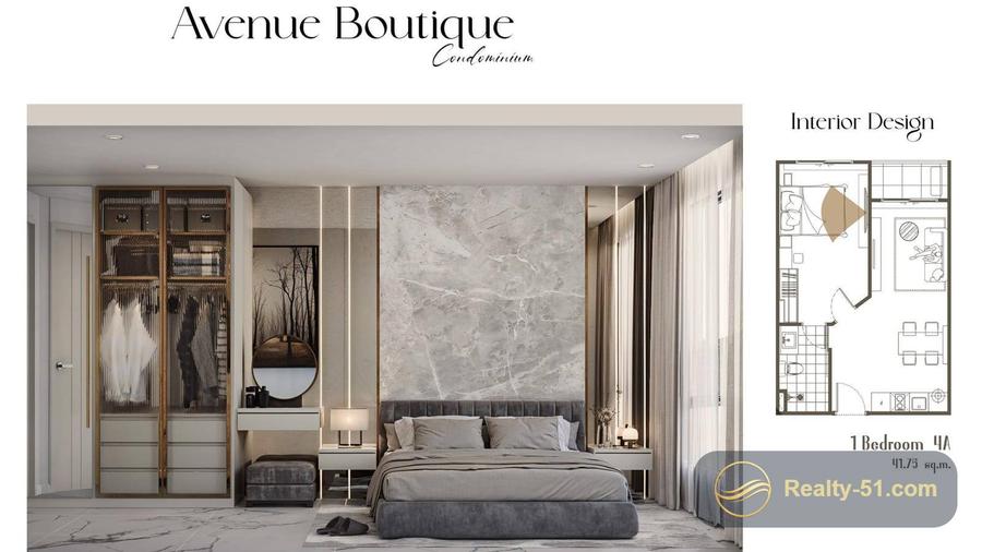1 спальня 35 м² — Avenue Boutique, центр — 12