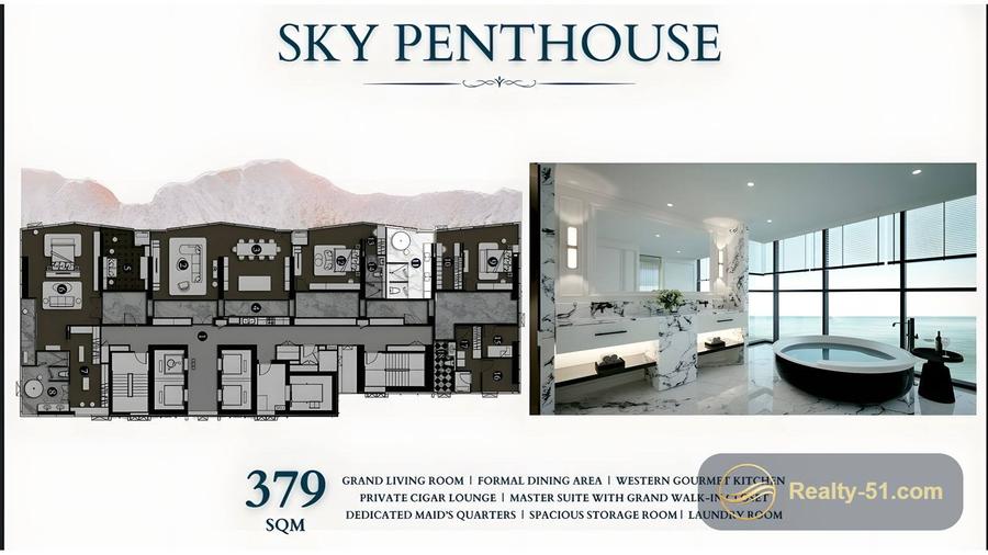 Sky Penthouse 379.49 m² at Skypark Lucean — Jomtien — 7