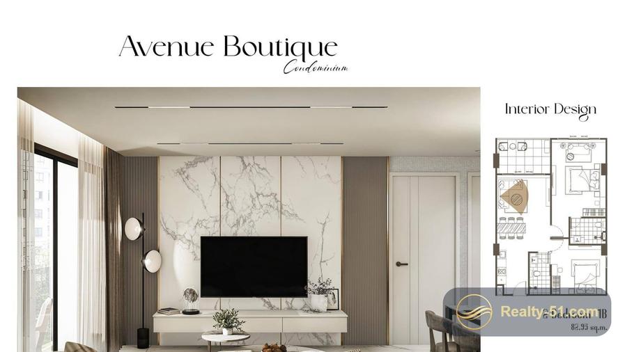 2-Bedroom 55 m², Pool View — Avenue Boutique — 10